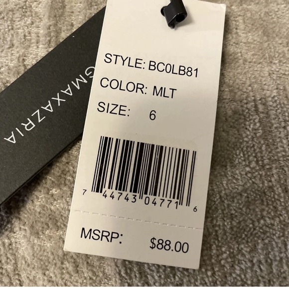 BCBGMAXAZRIA Women's Standard Bandeau Crossback Bikini Bra Top 6 (L) - Picture 2 of 2